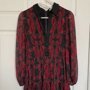 Alice + Olivia Mini Deep V Dress